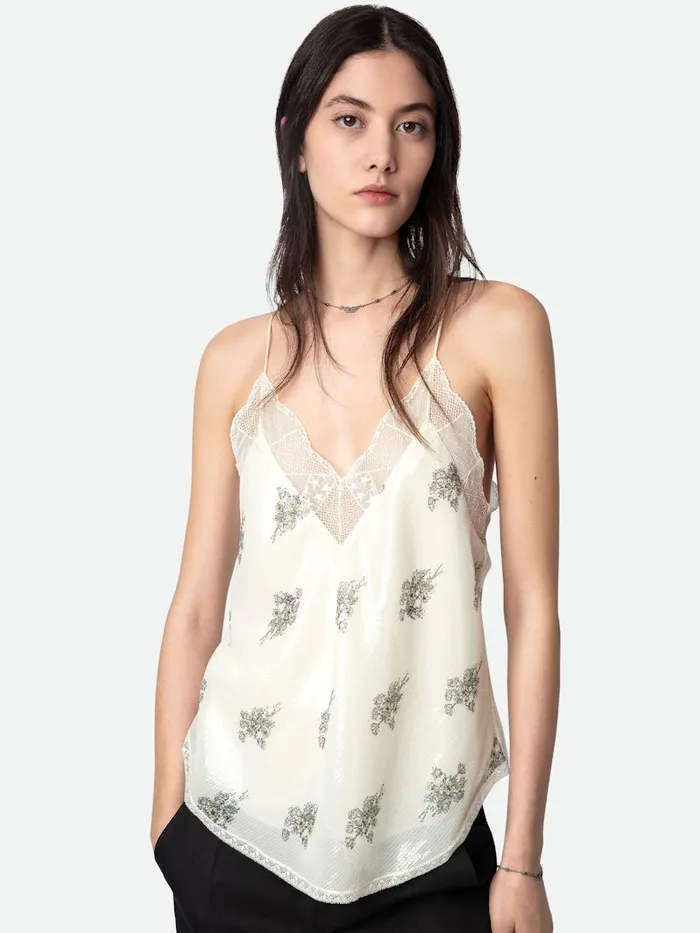 Women Zadig and Voltaire Tops and Shirts Christy Camisole Mastic