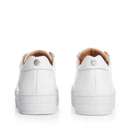 Adara White Leather Women Moda In Pelle SlipOn Trainers Adara White Leather Women Moda In Pelle SlipOn Trainers