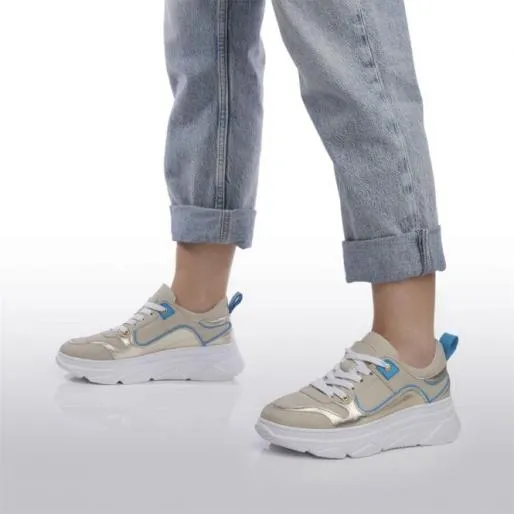 Aglow Off White Porvair Women Moda In Pelle Platform Trainers Aglow Off White Porvair Women Moda In Pelle Platform Trainers