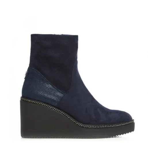 Alaina Navy Alcantara Women Moda In Pelle Ankle Boots Alaina Navy Alcantara Women Moda In Pelle Ankle Boots