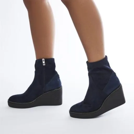 Alaina Navy Alcantara Women Moda In Pelle Ankle Boots Alaina Navy Alcantara Women Moda In Pelle Ankle Boots