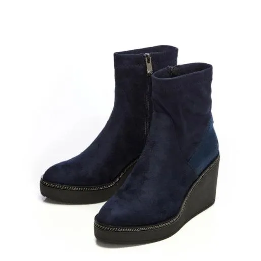 Alaina Navy Alcantara Women Moda In Pelle Ankle Boots Alaina Navy Alcantara Women Moda In Pelle Ankle Boots
