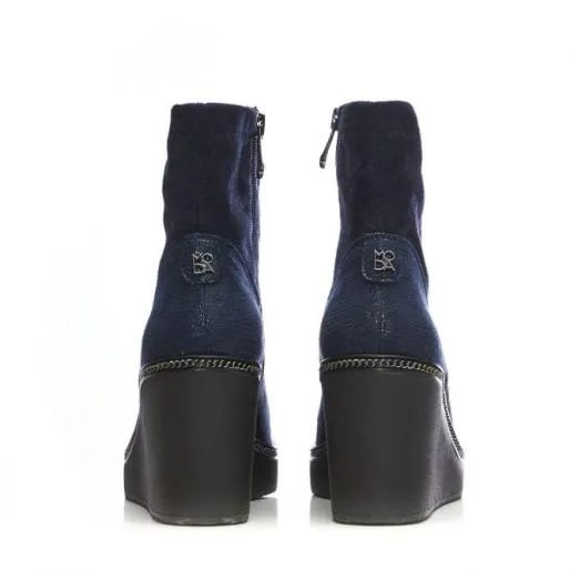 Alaina Navy Alcantara Women Moda In Pelle Ankle Boots Alaina Navy Alcantara Women Moda In Pelle Ankle Boots
