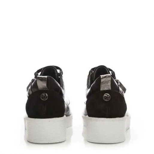 Alexey Black Leather Women Moda In Pelle Casual Trainers Alexey Black Leather Women Moda In Pelle Casual Trainers