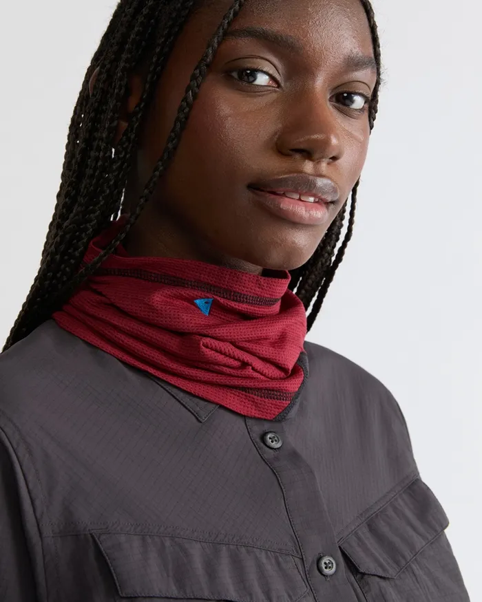 Allvis Neck Gaiter Ruby Red MenWomen Klttermusen Scarves and Neckwarmers