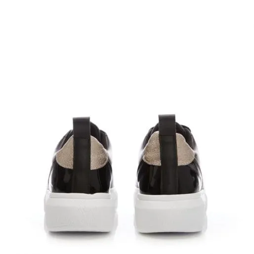 Ameliana Black Porvair Women Moda In Pelle Platform Trainers Ameliana Black Porvair Women Moda In Pelle Platform Trainers
