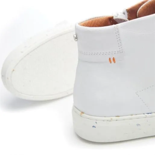 Amsterdam White Leather Women Moda In Pelle HighTop Trainers Amsterdam White Leather Women Moda In Pelle HighTop Trainers