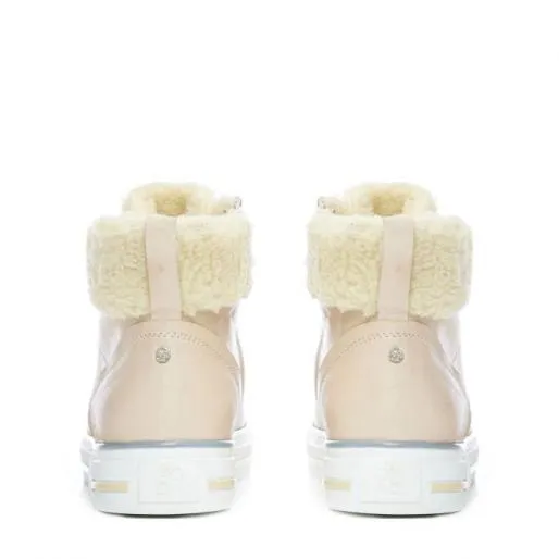 Anniia Cream Leather Women Moda In Pelle HighTop Trainers Anniia Cream Leather Women Moda In Pelle HighTop Trainers