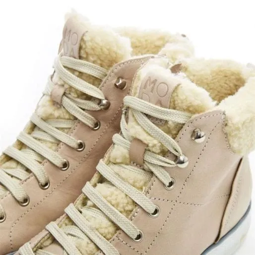 Anniia Cream Leather Women Moda In Pelle HighTop Trainers Anniia Cream Leather Women Moda In Pelle HighTop Trainers