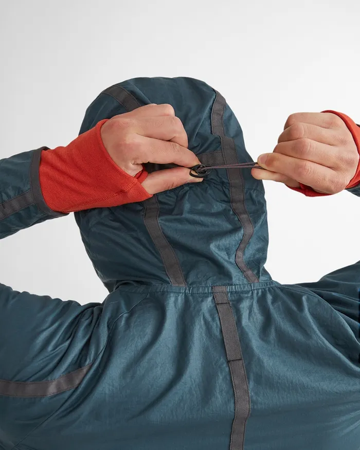 Ansur Hooded Katla Cotton Wind Jacket Dove Raven Men Klttermusen Wind Resistant Jackets