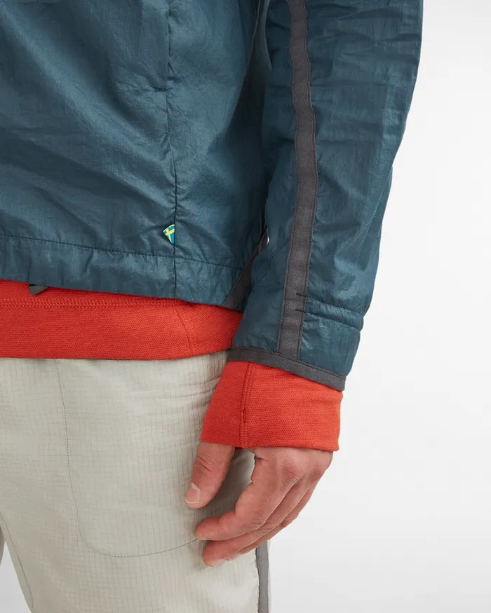 Ansur Hooded Katla Cotton Wind Jacket Dove Raven Men Klttermusen Wind Resistant Jackets