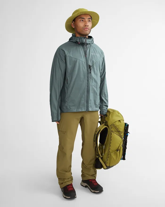 Ansur Hooded Katla Cotton Wind Jacket Stone Blue Men Klttermusen Wind Resistant Jackets
