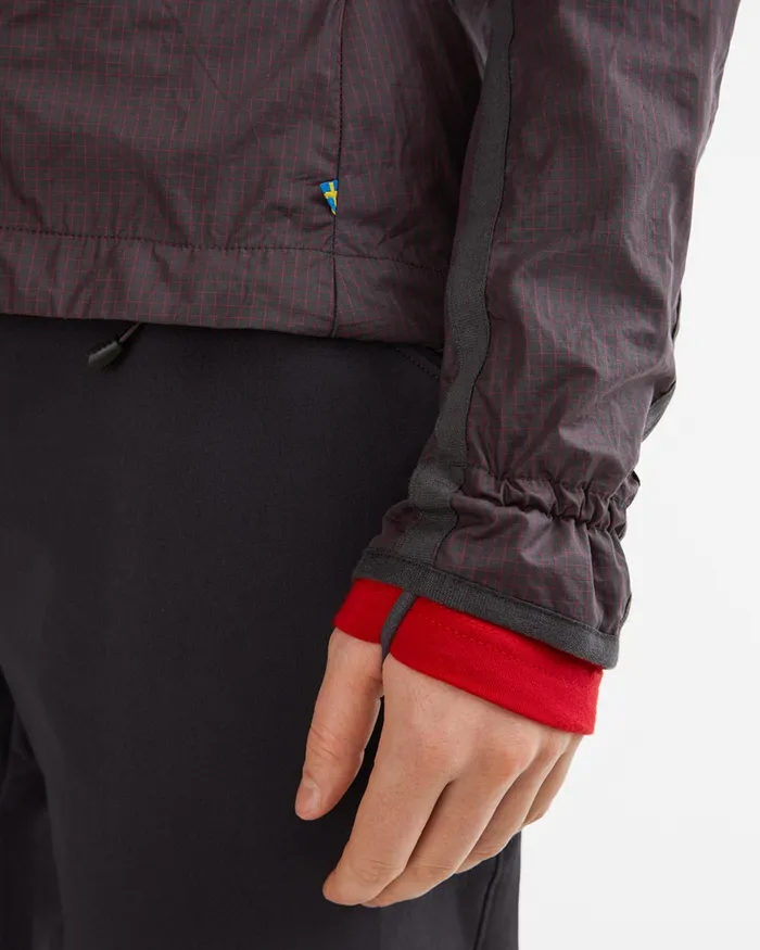 Ansur Windproof Jacket Raven Black Women Klttermusen Wind Resistant Jackets