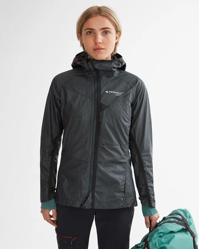 Ansur Windproof Parka Raven Copper Women Klttermusen Wind Resistant Jackets