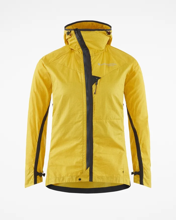 Ansur Windproof Parka Sulphur Raven Women Klttermusen Wind Resistant Jackets