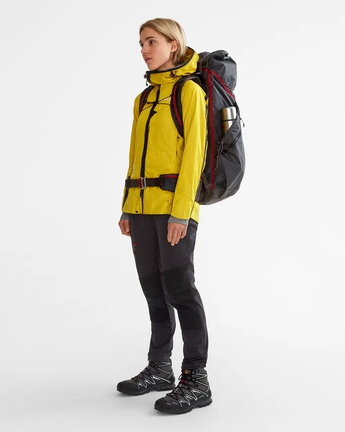 Ansur Windproof Parka Sulphur Raven Women Klttermusen Wind Resistant Jackets