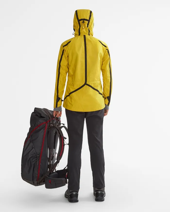 Ansur Windproof Parka Sulphur Raven Women Klttermusen Wind Resistant Jackets
