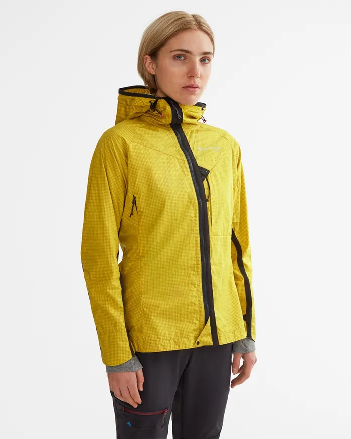 Ansur Windproof Parka Sulphur Raven Women Klttermusen Wind Resistant Jackets