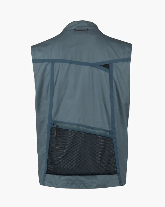 Ansur Windproof Vest Stone Blue Men Klttermusen Wind Resistant Jackets