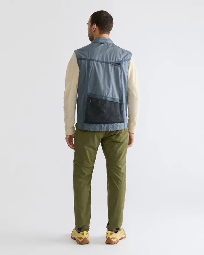 Ansur Windproof Vest Stone Blue Men Klttermusen Wind Resistant Jackets
