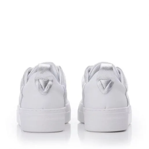 Arani White 8211 Silver Porvair Women Moda In Pelle Casual Trainers Arani White 8211 Silver Porvair Women Moda In Pelle Casual Trainers