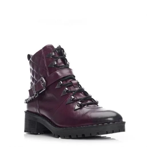 Aranie Burgundy Leather Women Moda In Pelle Ankle Boots Aranie Burgundy Leather Women Moda In Pelle Ankle Boots