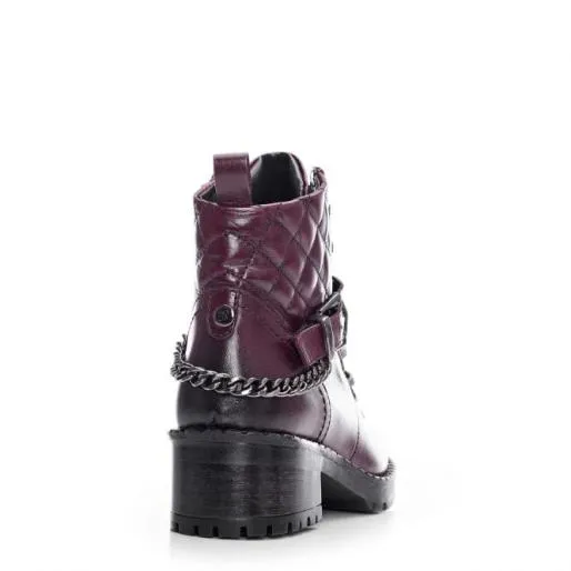 Aranie Burgundy Leather Women Moda In Pelle Ankle Boots Aranie Burgundy Leather Women Moda In Pelle Ankle Boots