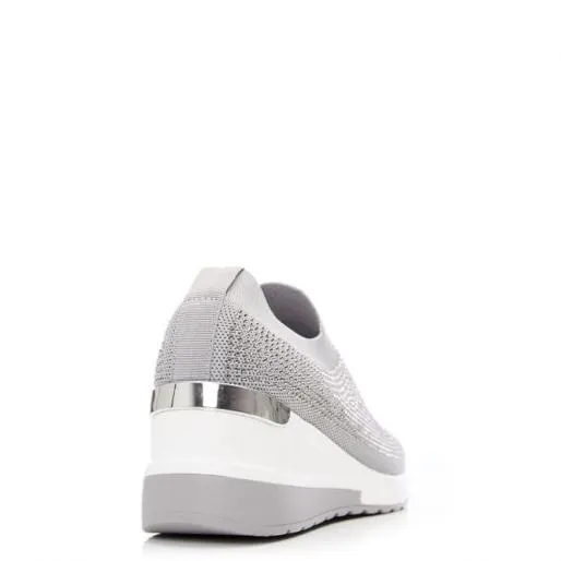 Arolia Grey Textile Women Moda In Pelle SlipOn Trainers Arolia Grey Textile Women Moda In Pelle SlipOn Trainers