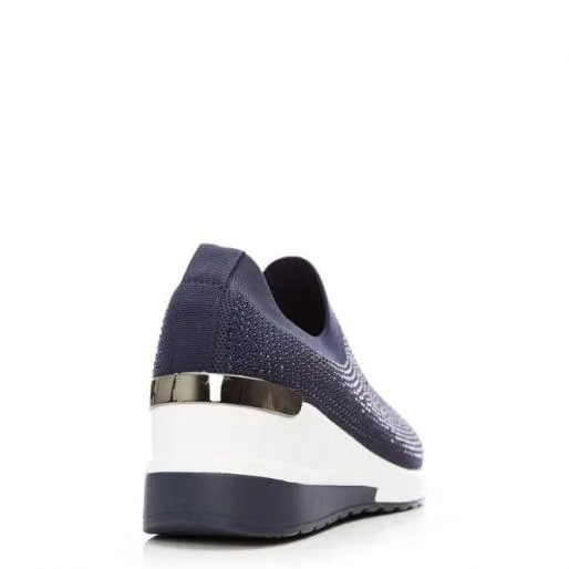 Arolia Navy Textile Women Moda In Pelle SlipOn Trainers Arolia Navy Textile Women Moda In Pelle SlipOn Trainers
