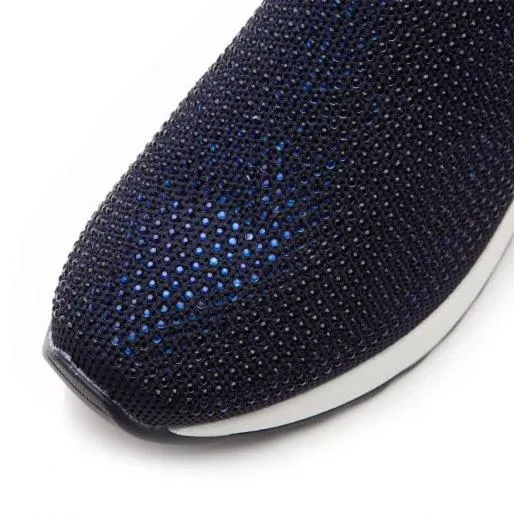 Arolia Navy Textile Women Moda In Pelle SlipOn Trainers Arolia Navy Textile Women Moda In Pelle SlipOn Trainers