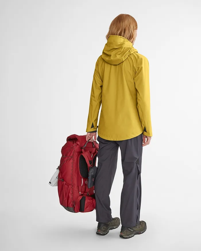 Asynja Lightweight Cutan Jacket Dusty Yellow Women Klttermusen Waterproof Jackets