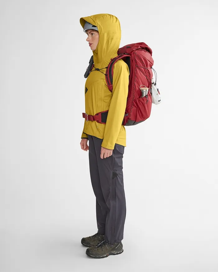 Asynja Lightweight Cutan Jacket Dusty Yellow Women Klttermusen Waterproof Jackets