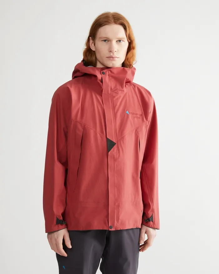 Asynja Lightweight CutanJacket Rose Red Men Klttermusen Waterproof Jackets