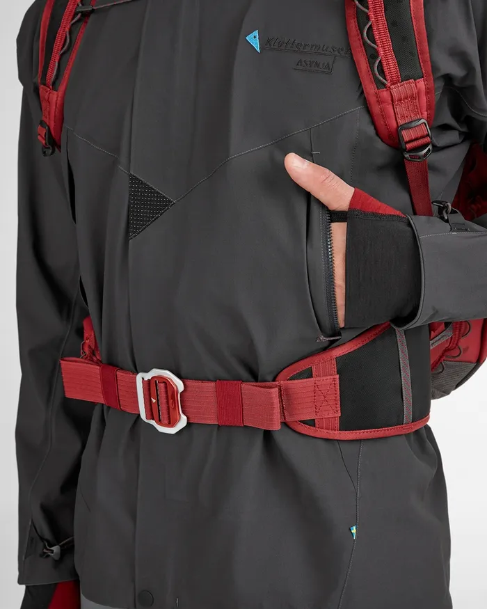 Asynja Lightweight CutanJacket Rose Red Men Klttermusen Waterproof Jackets