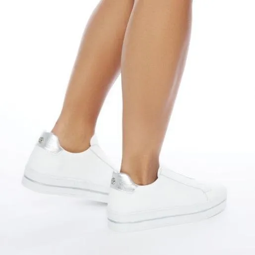 Athalie White Leather Women Moda In Pelle SlipOn Trainers Athalie White Leather Women Moda In Pelle SlipOn Trainers