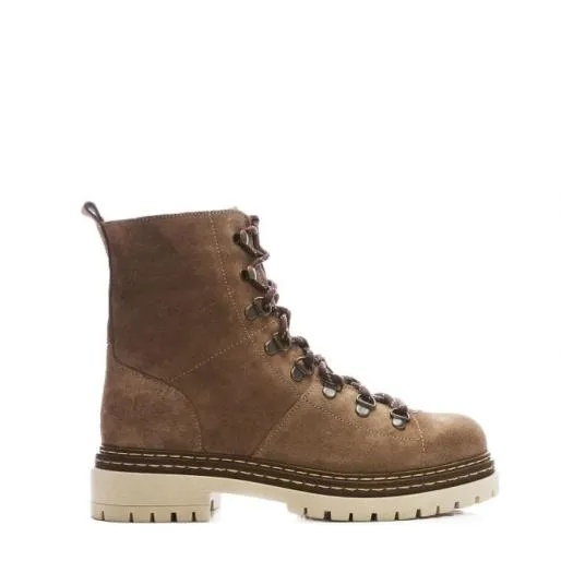 Athea Taupe Suede Women Moda In Pelle Ankle Boots Athea Taupe Suede Women Moda In Pelle Ankle Boots