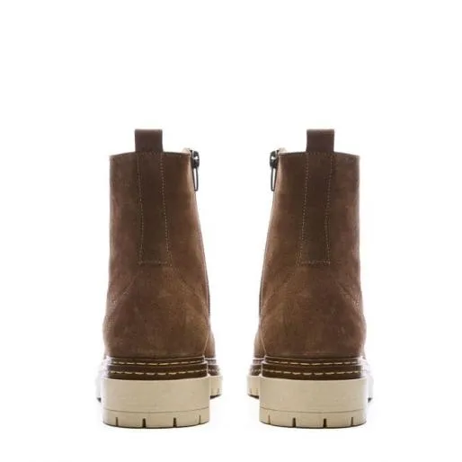 Athea Taupe Suede Women Moda In Pelle Ankle Boots Athea Taupe Suede Women Moda In Pelle Ankle Boots