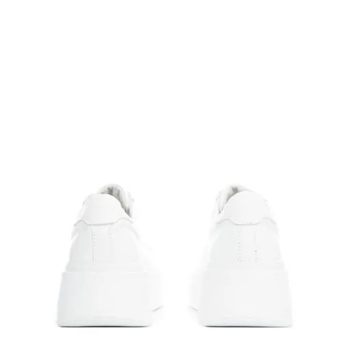 B Axell White Leather Women Moda In Pelle Chunky Trainers