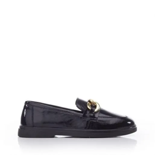 BCassi Black Patent Leather Women Moda In Pelle Brogues And Loafers