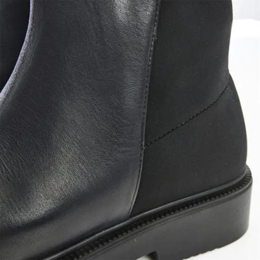 B City Black Leather Women Moda In Pelle Ankle Boots B City Black Leather Women Moda In Pelle Ankle Boots