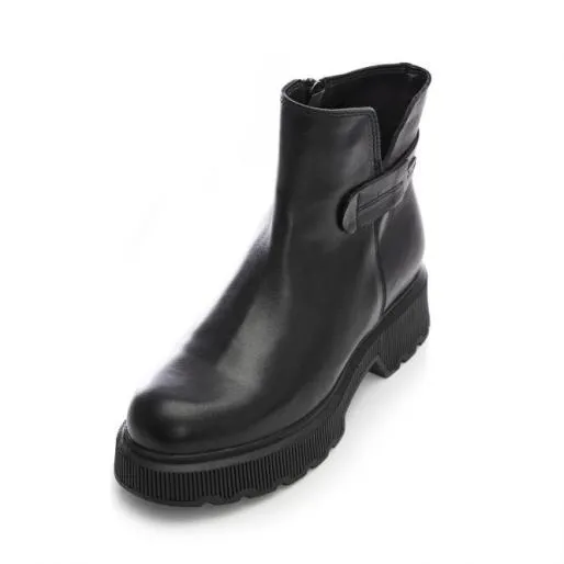 BEnzo Black Leather Women Moda In Pelle Ankle Boots BEnzo Black Leather Women Moda In Pelle Ankle Boots