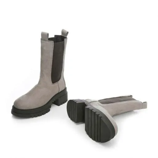 BFiori Taupe Leather Women Moda In Pelle Knee High Boots BFiori Taupe Leather Women Moda In Pelle Knee High Boots