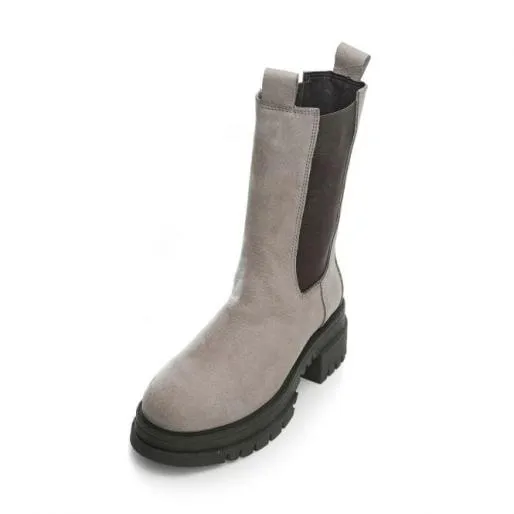 BFiori Taupe Leather Women Moda In Pelle Knee High Boots BFiori Taupe Leather Women Moda In Pelle Knee High Boots