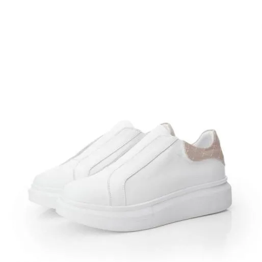BFrankel White Pink Leather Women Moda In Pelle Platform Trainers BFrankel White Pink Leather Women Moda In Pelle Platform Trainers