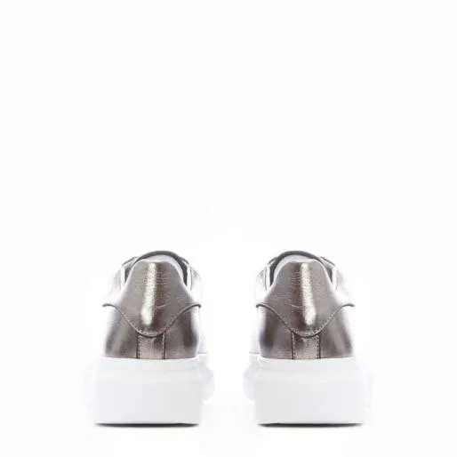 BLovi Pewter Leather Women Moda In Pelle Casual Shoes And Trainers BLovi Pewter Leather Women Moda In Pelle Casual Shoes And Trainers