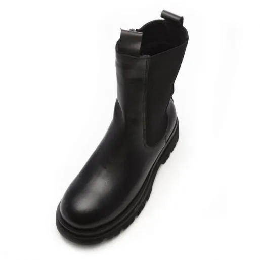 BPuncher Black Leather Women Moda In Pelle Black Boots BPuncher Black Leather Women Moda In Pelle Black Boots