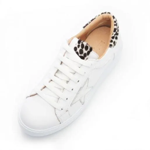 BRockie White Zebra Leather Women Moda In Pelle White Trainers BRockie White Zebra Leather Women Moda In Pelle White Trainers