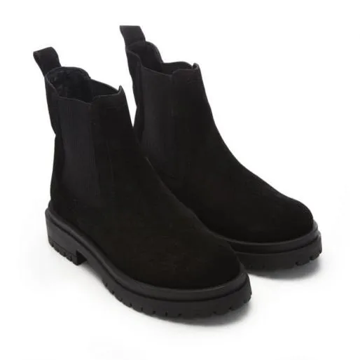 BWaya Black Suede Women Moda In Pelle Ankle Boots BWaya Black Suede Women Moda In Pelle Ankle Boots