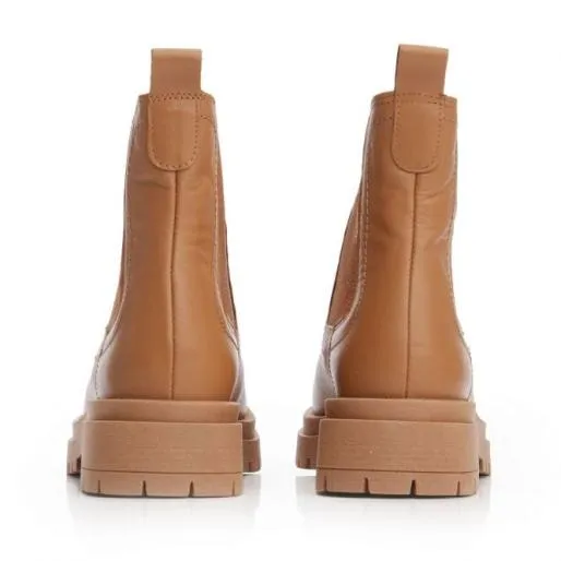 BWaya Tan Leather Women Moda In Pelle Ankle Boots BWaya Tan Leather Women Moda In Pelle Ankle Boots