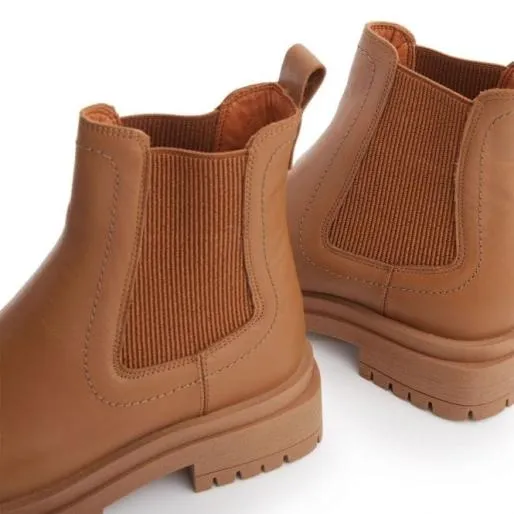 BWaya Tan Leather Women Moda In Pelle Ankle Boots BWaya Tan Leather Women Moda In Pelle Ankle Boots